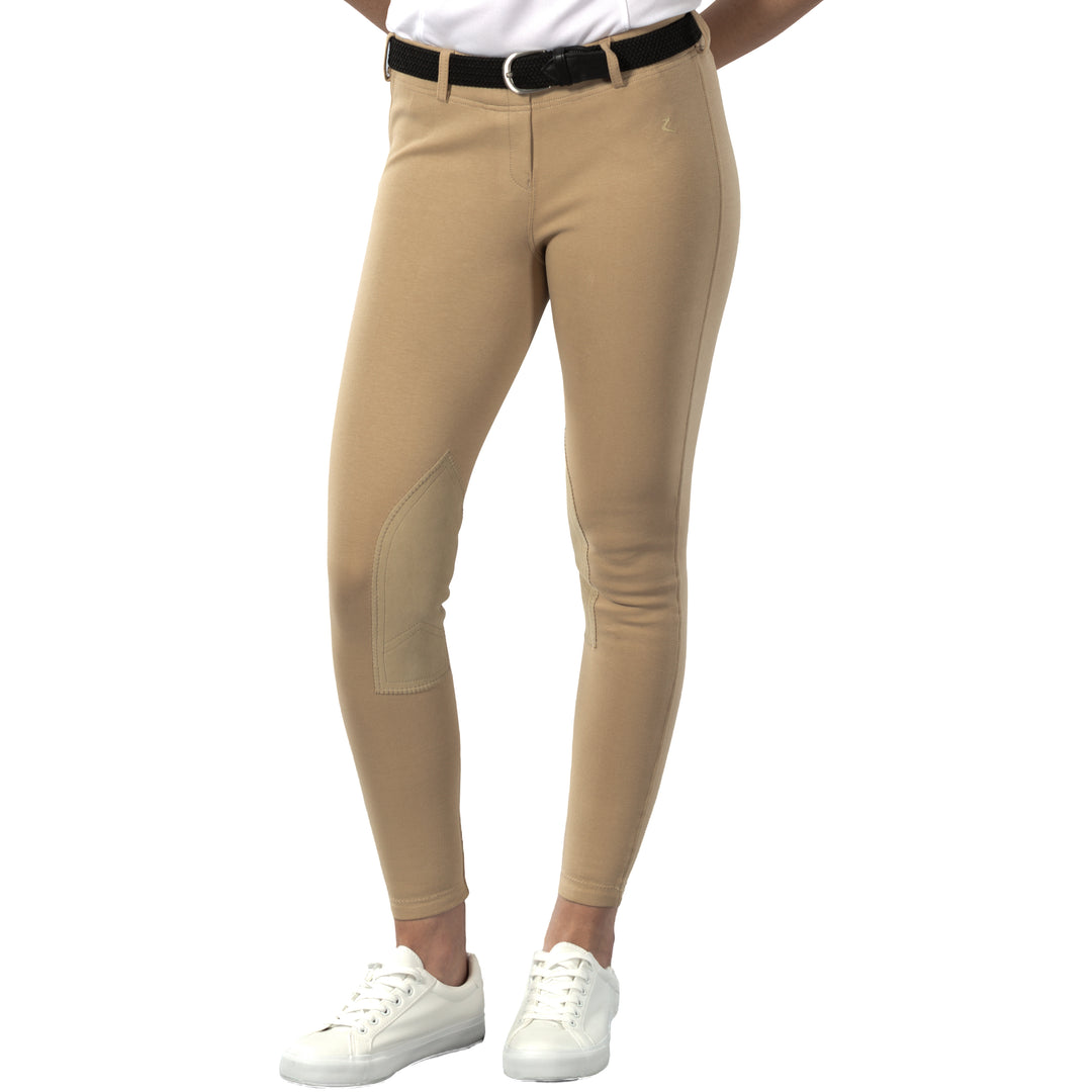 Horze Ella Womens Pull-On Knee Patch Breeches image #1