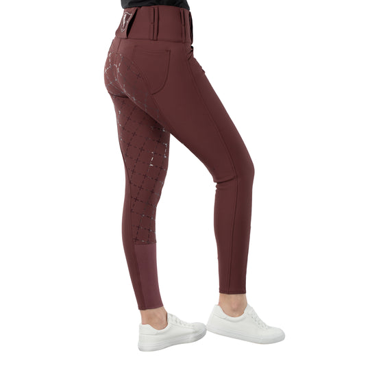 Horze Desiree Womens Silicone Full Seat Breeches with Belt Loops image 