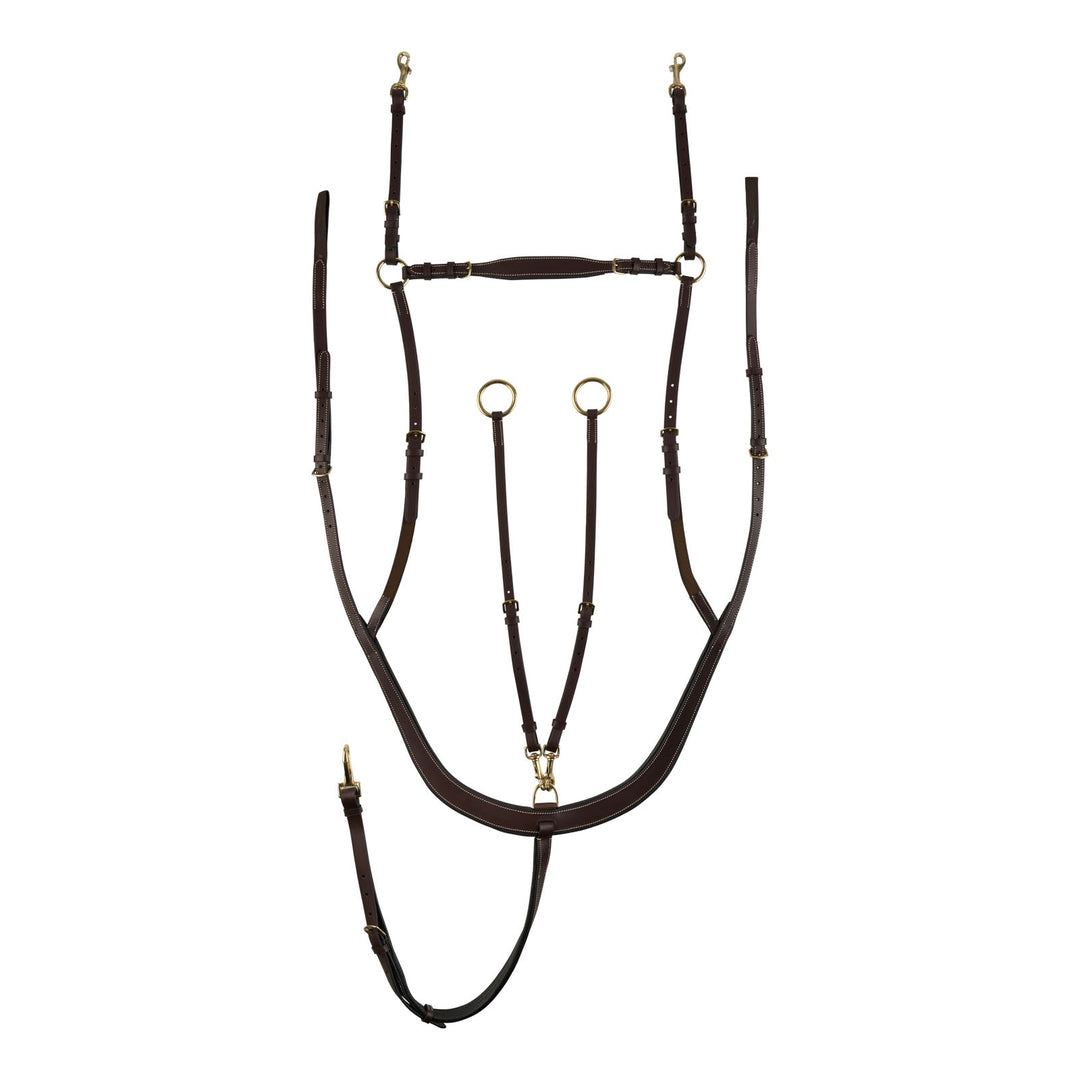 Horze Belgravia 5-Point Breastplate Martingale with Running Attachment image #1