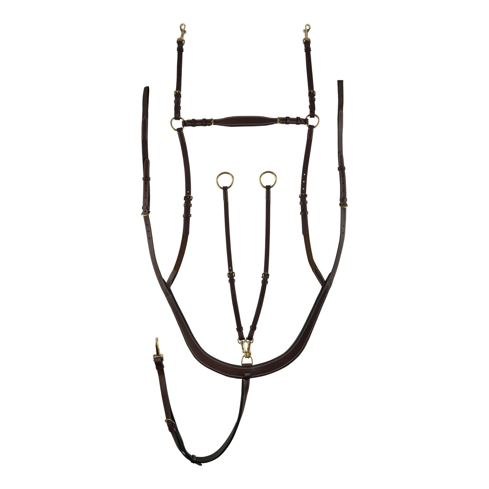 Horze Belgravia 5-Point Breastplate Martingale with Running Attachment image #1