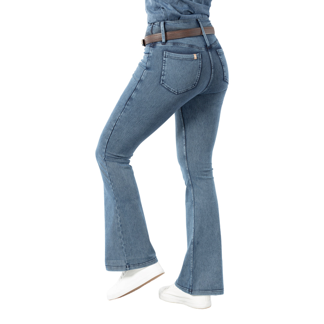Horze Emery Womens Western Denim-Look Bootcut Tights image 
