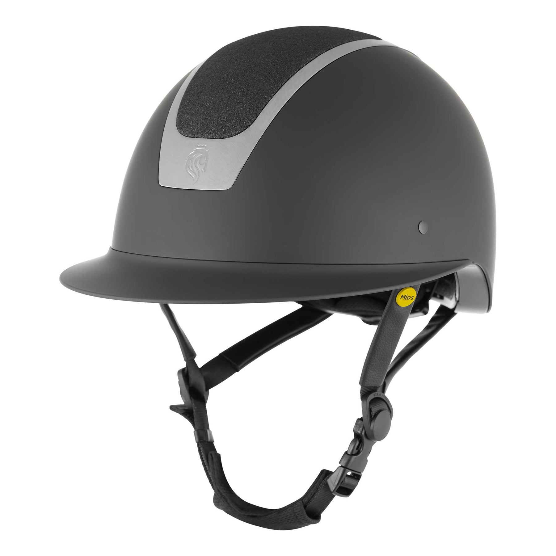 Equinavia Crown MIPS Riding Helmet - Black/Black Crystal