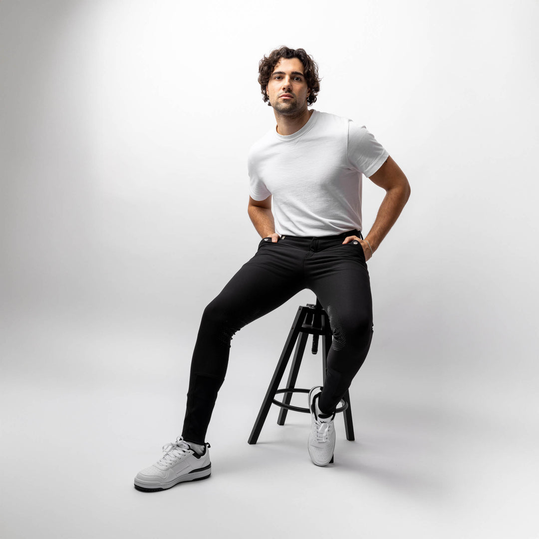 Horze Grand Prix Mens Silicone Knee Patch Breeches image 