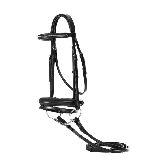 Equinavia Saga Dressage Crank Noseband Bridle &amp; Reins image 