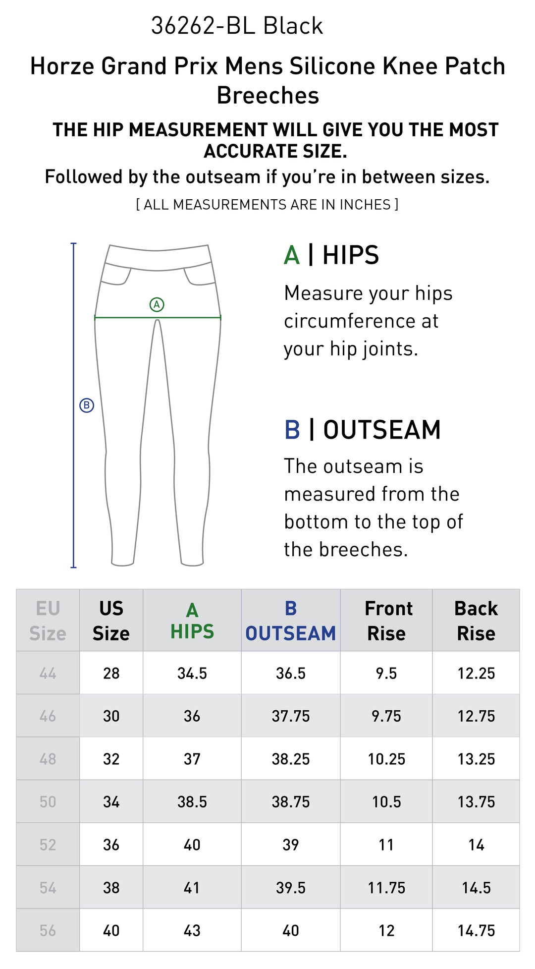 Size chart: Men&