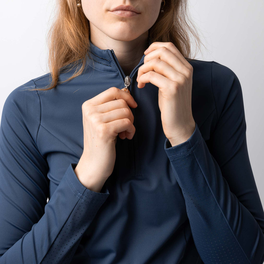 Horze Eloise Womens Quarter Zip Long Sleeve Training Shirt image 