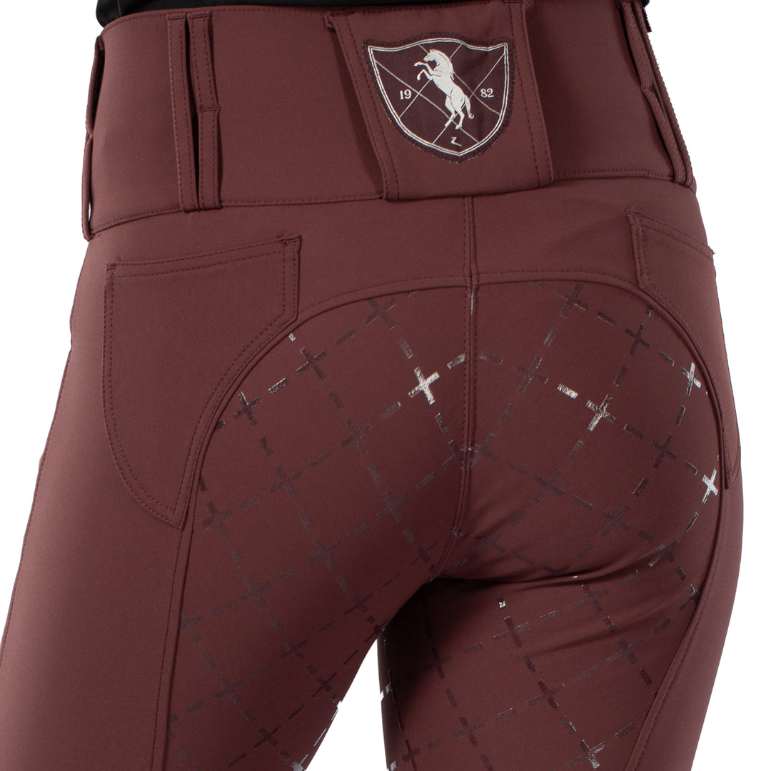 Horze Desiree Womens Silicone Full Seat Breeches with Belt Loops image 