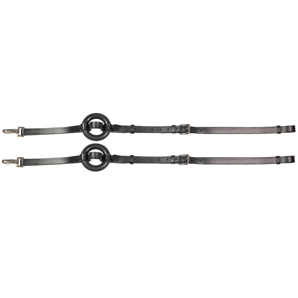 Horze Leather Side Reins w/ Rubber Donuts image #1