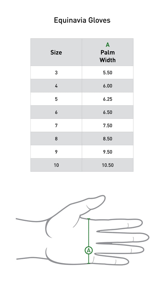 Size chart: Riding Gloves