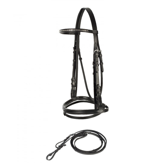 Horze Weston Flash Bridle w/ Reins image 