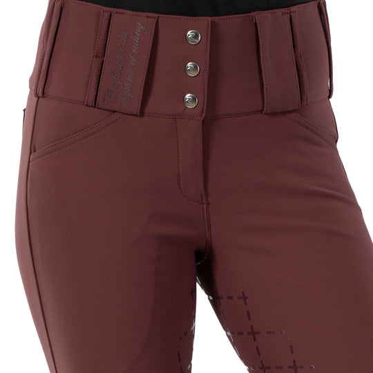 Horze Desiree Womens Silicone Full Seat Breeches with Belt Loops image 