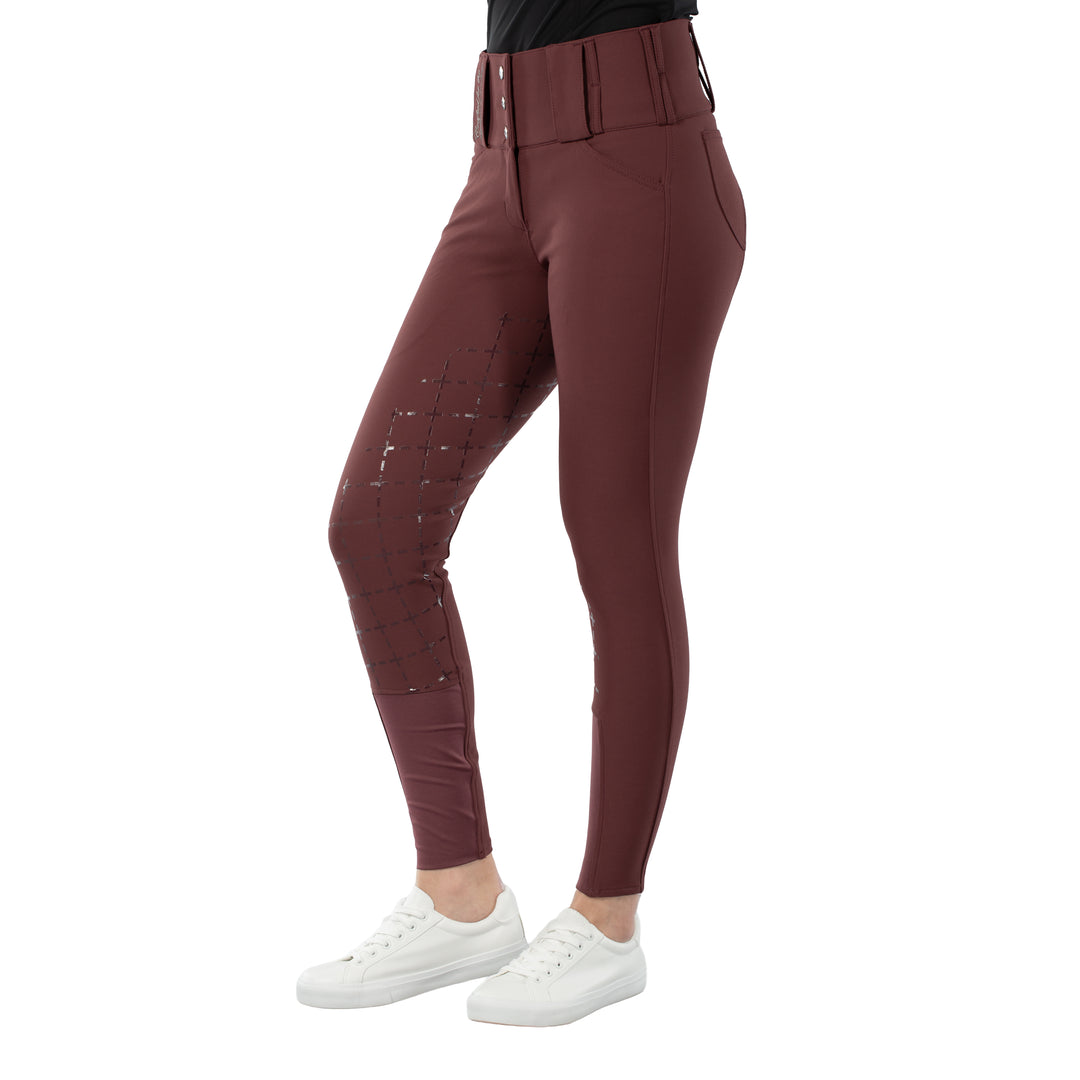 Horze Desiree Womens Silicone Full Seat Breeches with Belt Loops image 