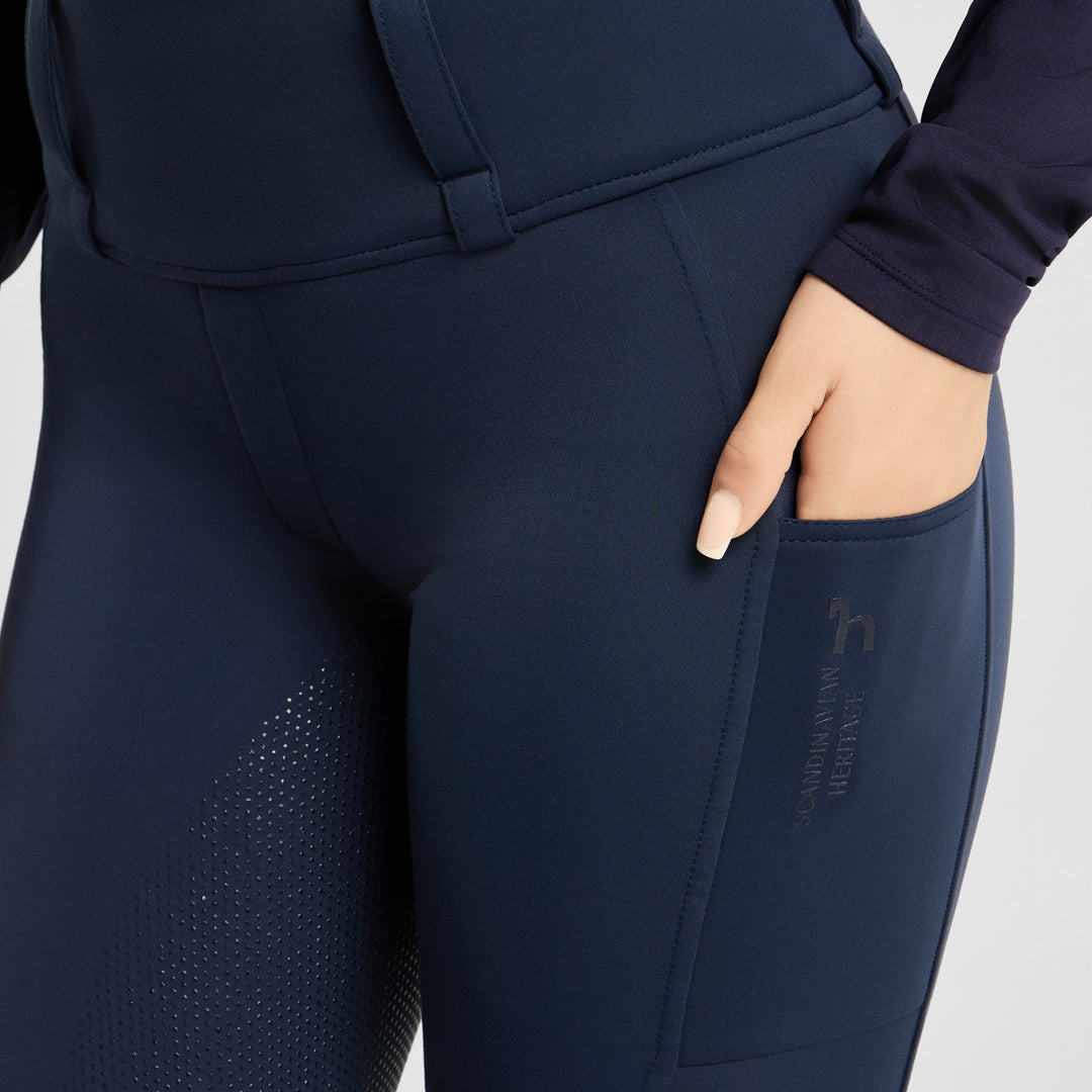 Horze Anya Womens Thermo Hybrid Full Seat Tights image 