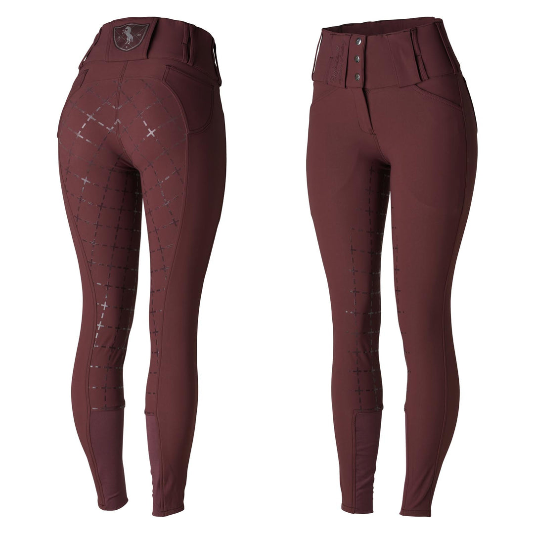 Horze Desiree Womens Silicone Full Seat Breeches with Belt Loops image 