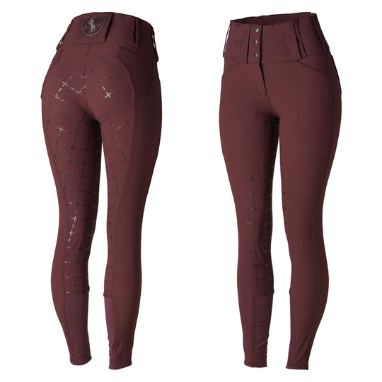 Horze Desiree Womens Silicone Full Seat Breeches with Belt Loops image 