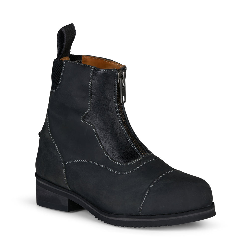 Horze Seville Little Kids Front Zip Leather Paddock Boots image #2