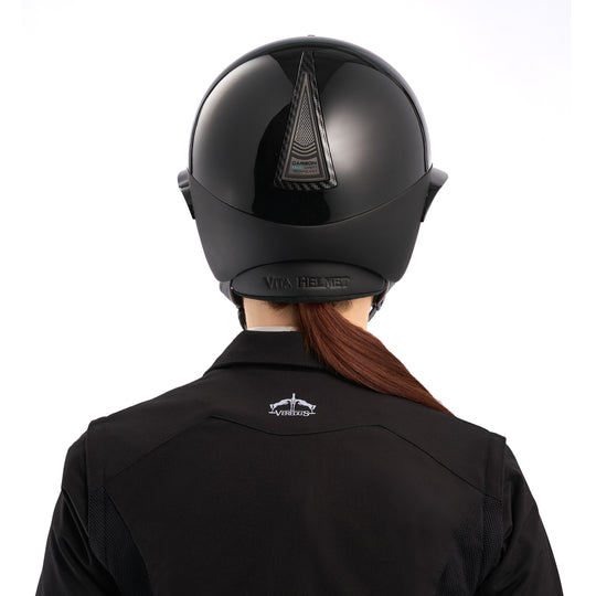 Veredus Vita Carbon GST Glossy Riding Helmet with Wide Visor image 