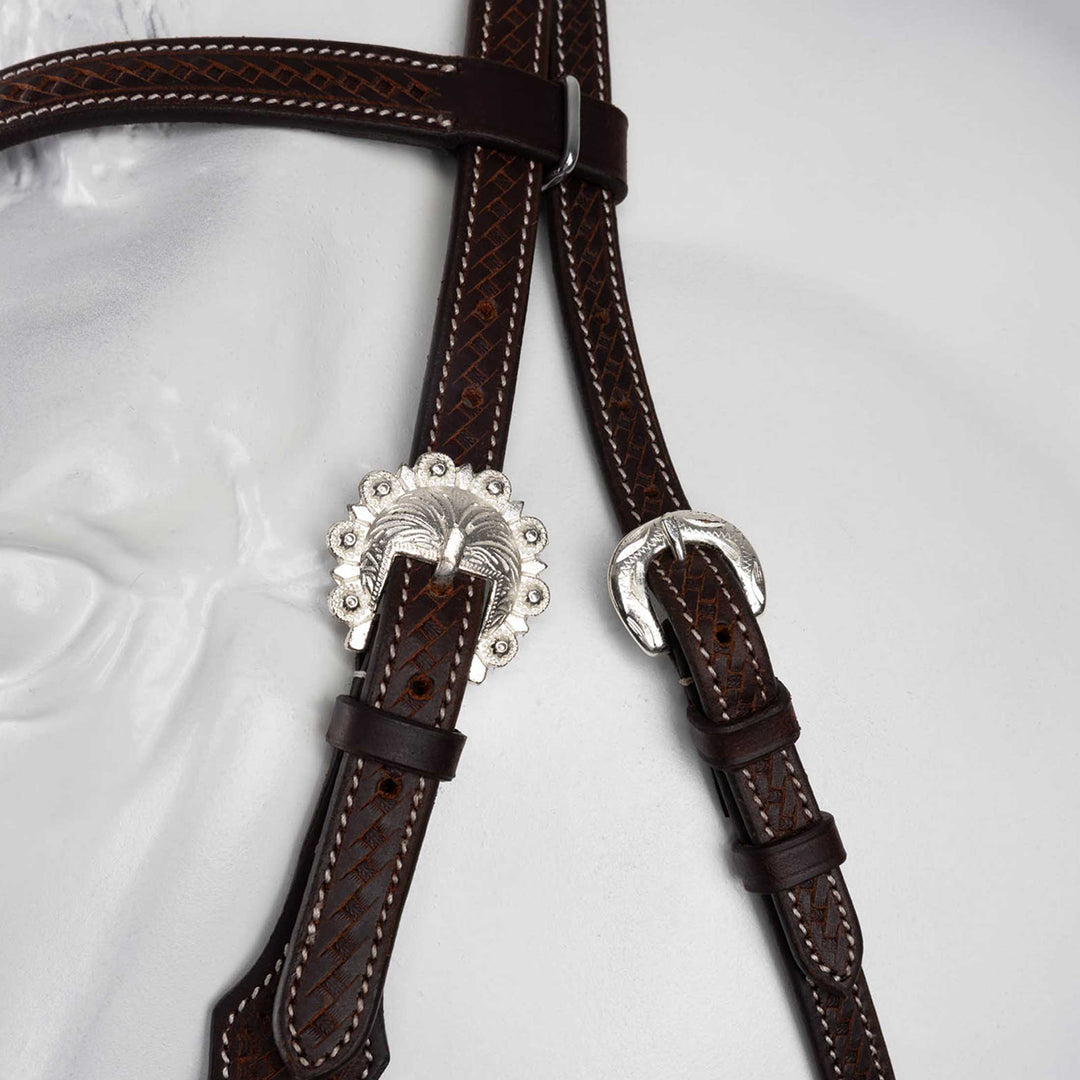 Horze Western Futurity Knot Headstall with Conchos image 