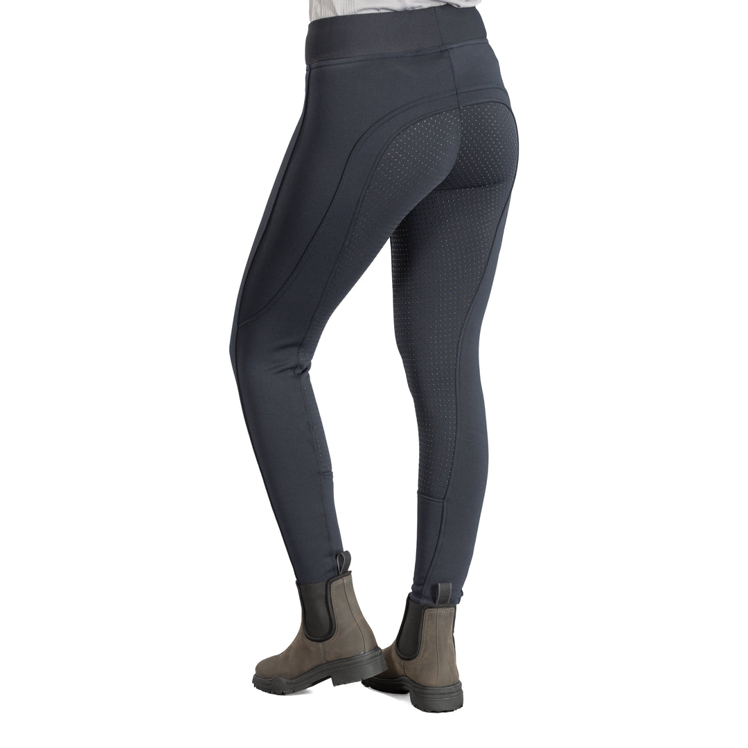 Horze Active Womens Winter Silicone Full Seat Tights w/ Phone Pockets image 