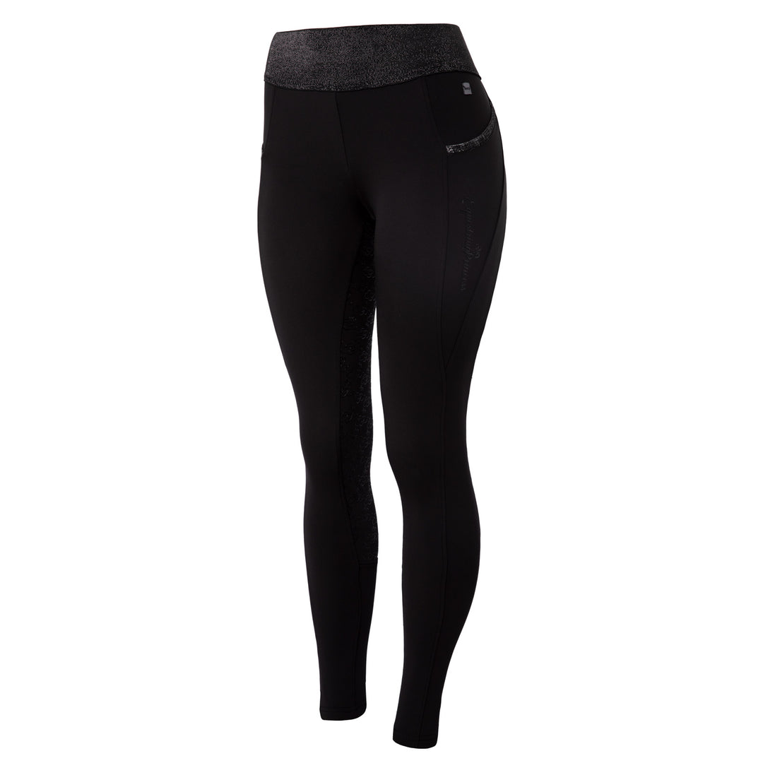 Noel Womens Winter Tights with Black Glitter image 