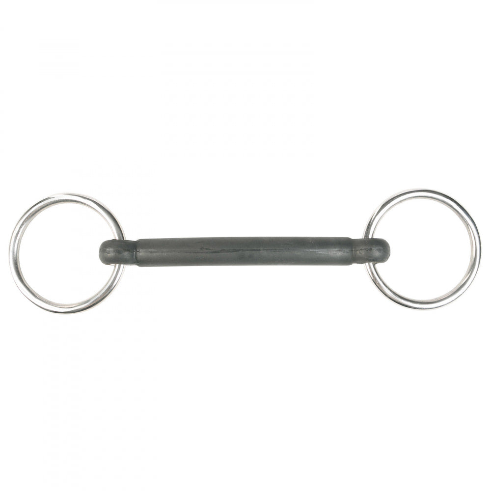 Horze Rubber Mullen Mouth Loose Ring Snaffle Bit image #1