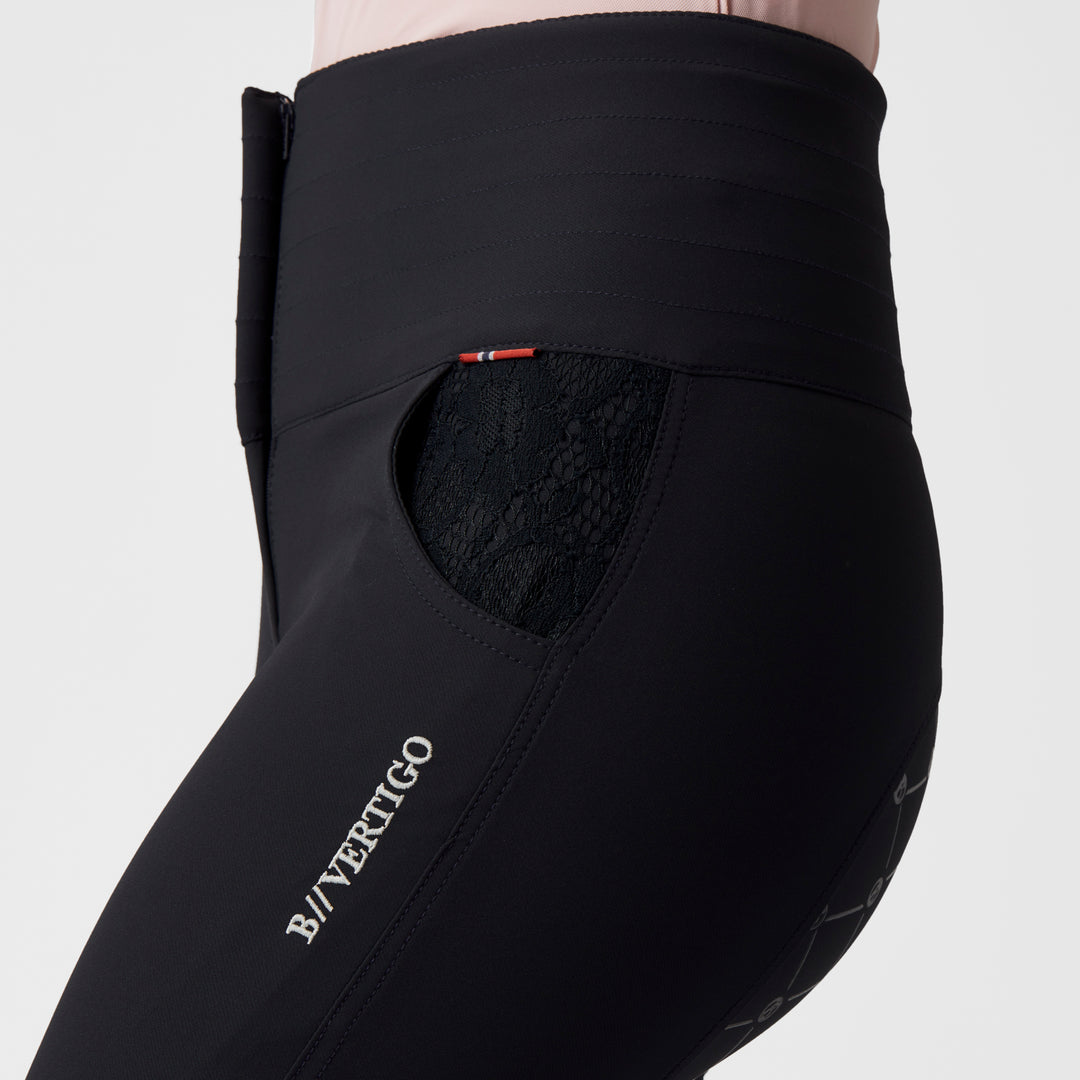 B Vertigo Natalia Womens Sculpting Full Seat Breeches With Lace Detail image 