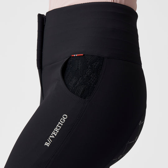 B Vertigo Natalia Womens Sculpting Full Seat Breeches With Lace Detail image 
