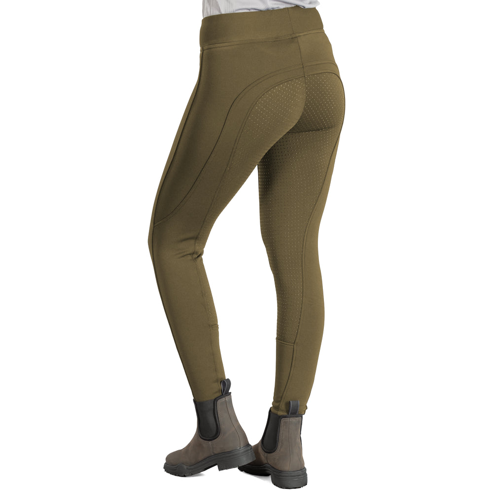 Horze Active Womens Winter Silicone Full Seat Tights w/ Phone Pockets image #2