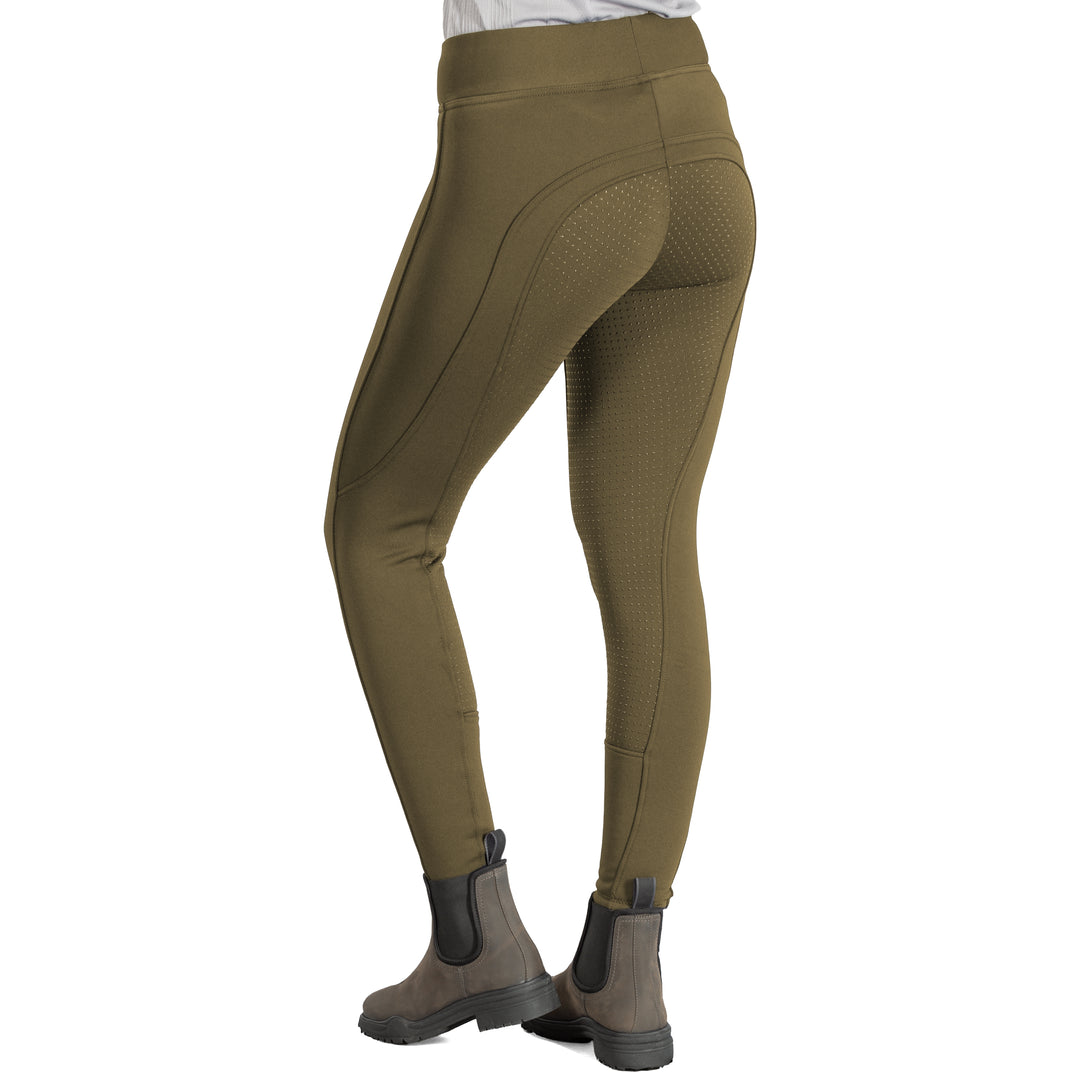 Horze Active Womens Winter Silicone Full Seat Tights w/ Phone Pockets image 