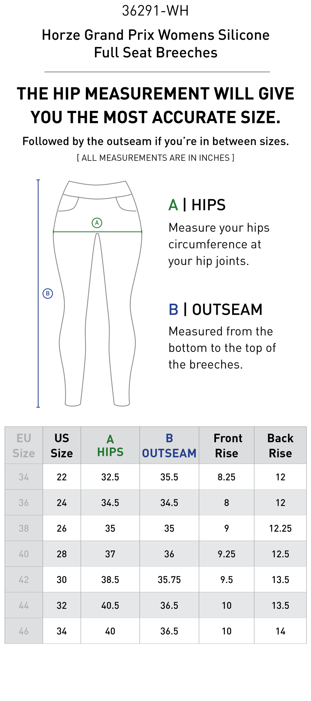 Size chart: Women&