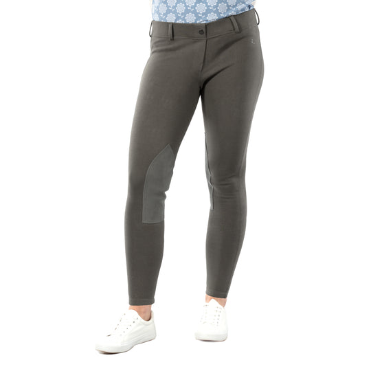 Horze Ella Womens Pull-On Knee Patch Breeches image 