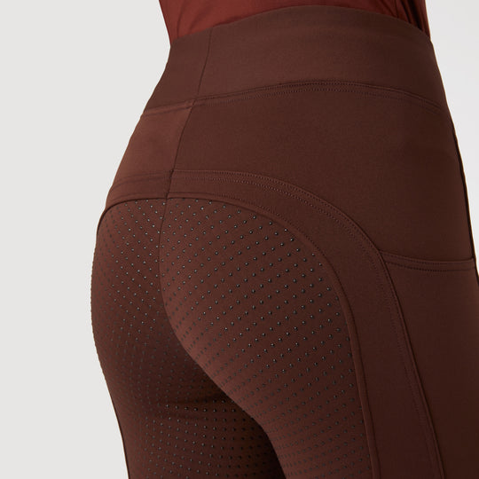 Horze Active Womens Winter Silicone Full Seat Tights w/ Phone Pockets image 