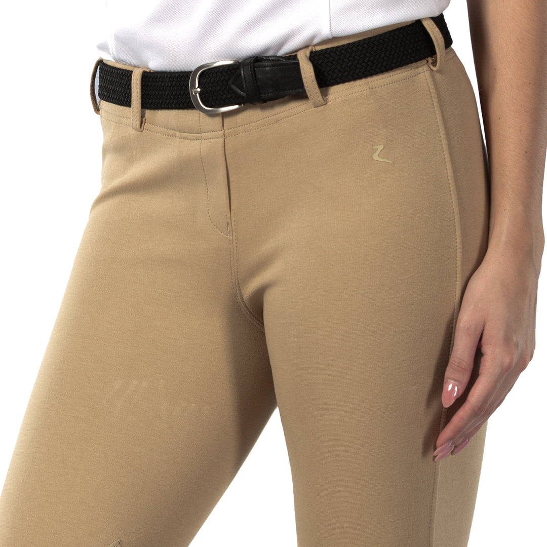 Horze Ella Womens Pull-On Knee Patch Breeches image 