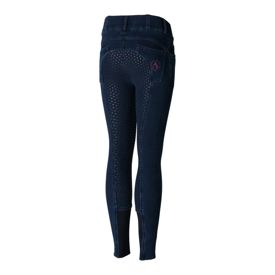 Horze Kacy Kids Denim Look Winter Full Seat Breeches image 