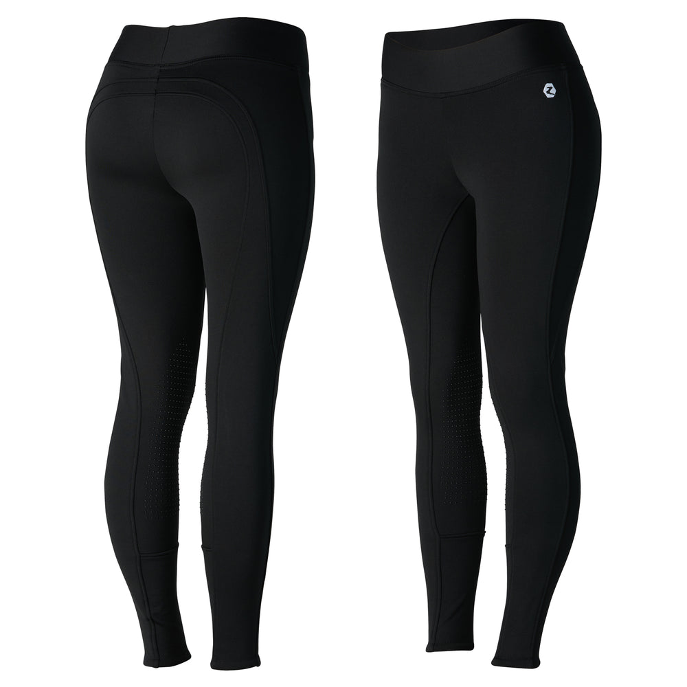 Horze Active Womens Winter Silicone Knee Patch Tights w/ Phone Pocket image #1