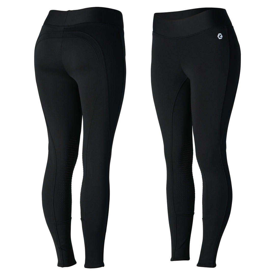 Horze Active Womens Winter Silicone Knee Patch Tights w/ Phone Pocket image 