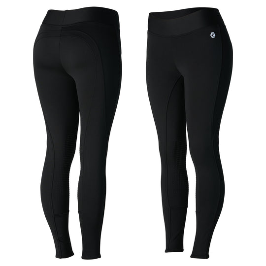Horze Active Womens Winter Silicone Knee Patch Tights w/ Phone Pocket image 