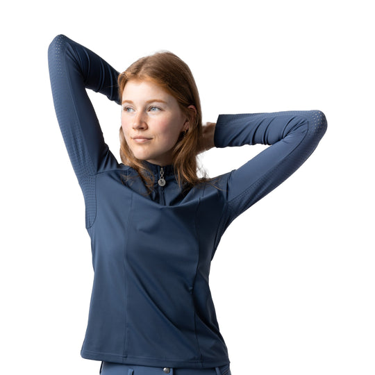 Horze Eloise Womens Quarter Zip Long Sleeve Training Shirt image 
