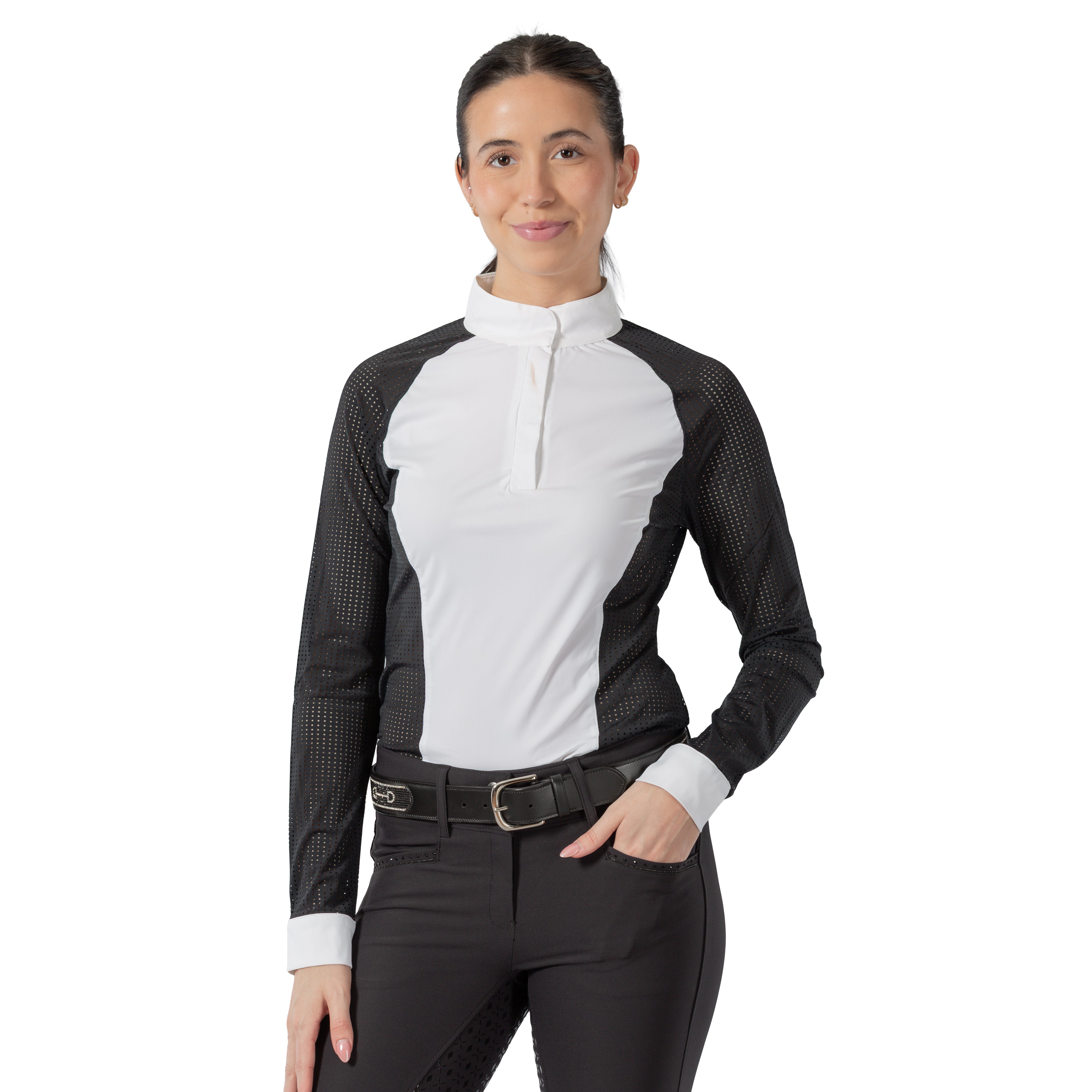 Equinavia Sara Womens Perforated Long Sleeved Show Shirt image #1