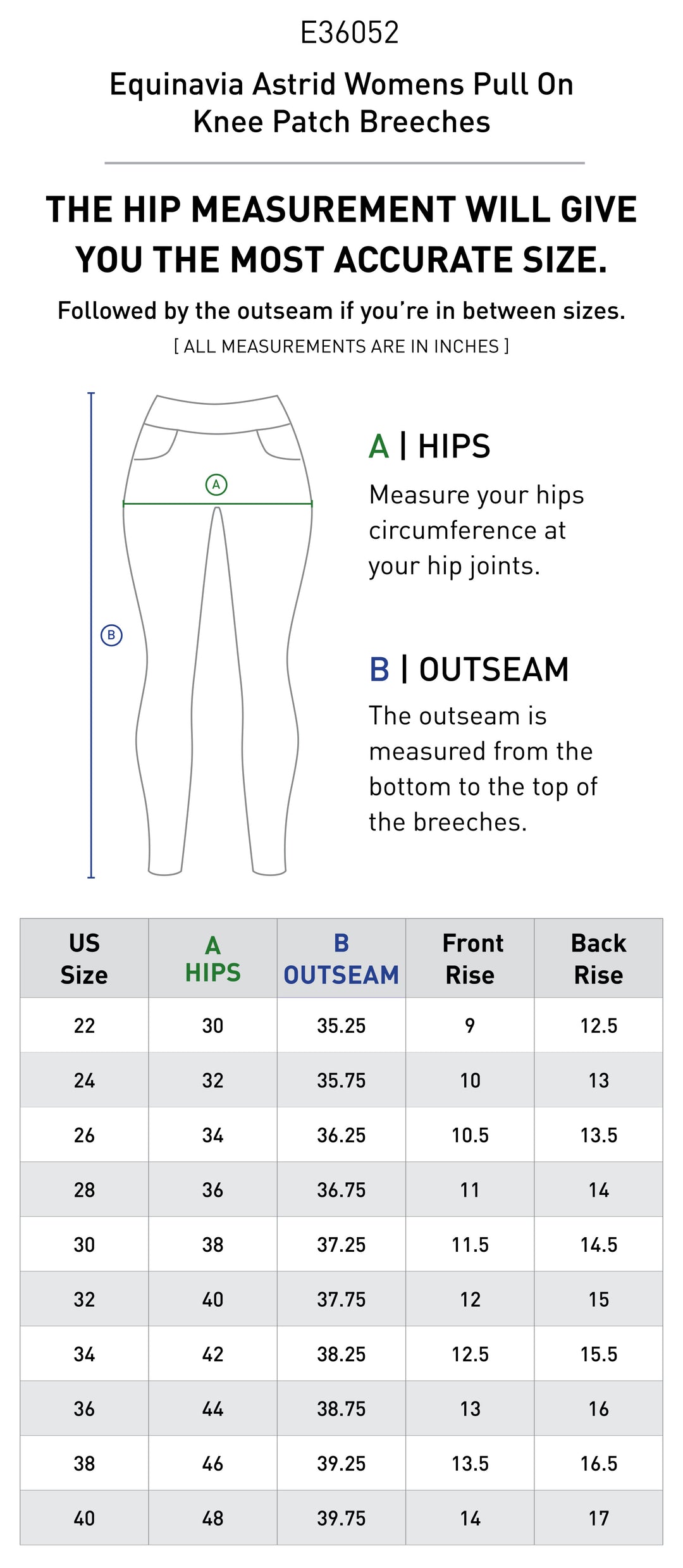 Size chart: Women&