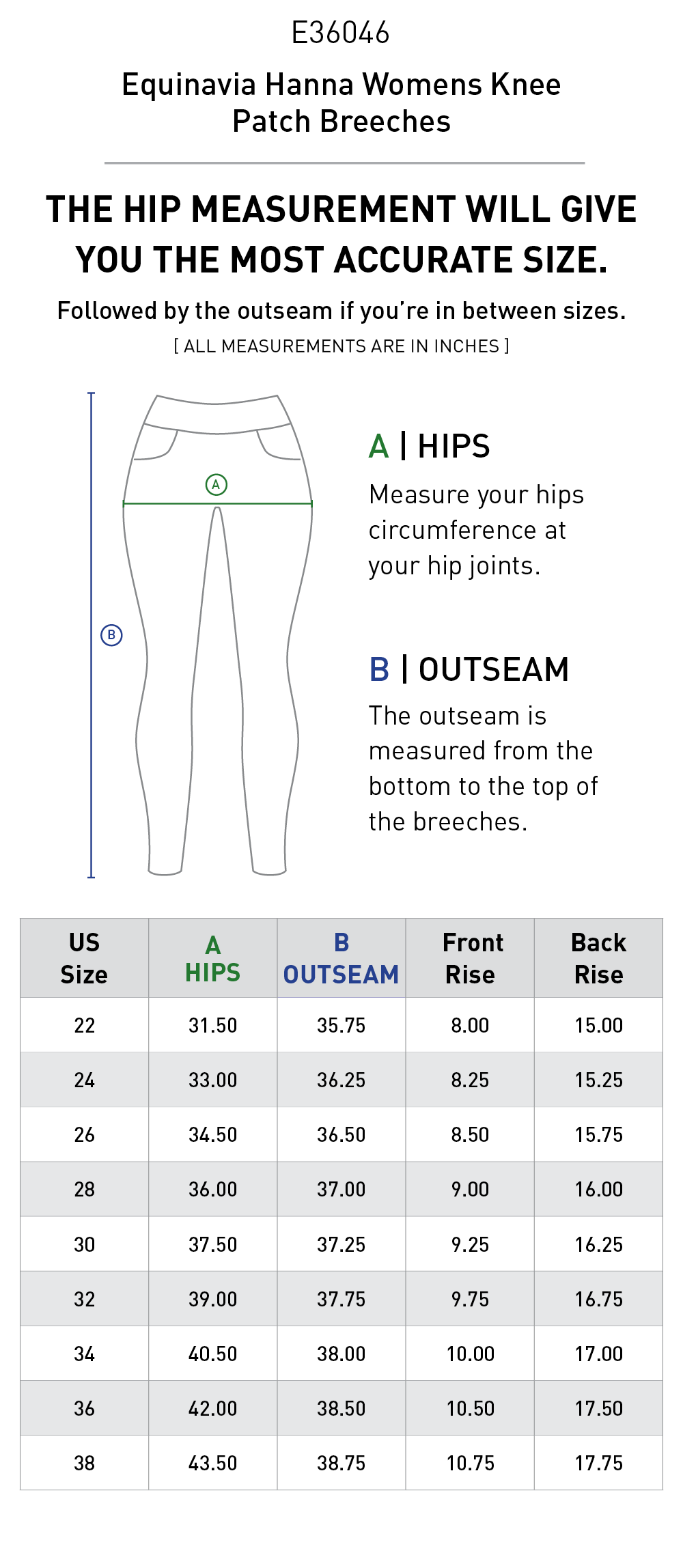 Size chart: Women&