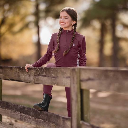 Equinavia Lena Kids Long Sleeve Quarter Zip Shirt image 
