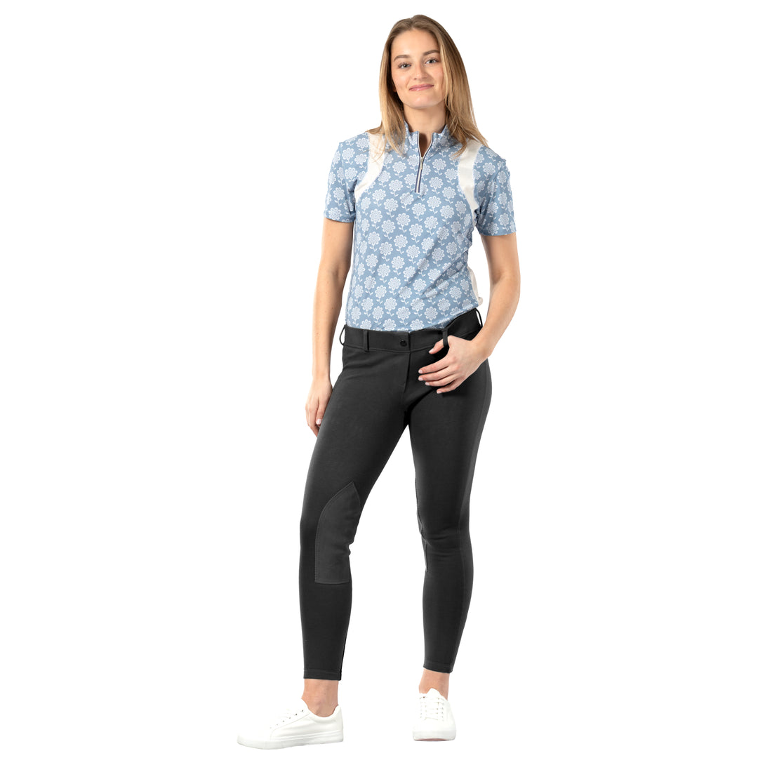 Horze Ella Womens Pull-On Knee Patch Breeches image 