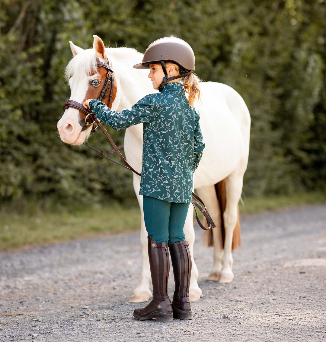 Horze Dea Kids Winter Thermo Knee Patch Tights image 
