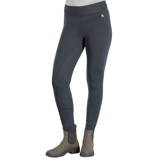 Horze Active Womens Winter Silicone Full Seat Tights w/ Phone Pockets image 