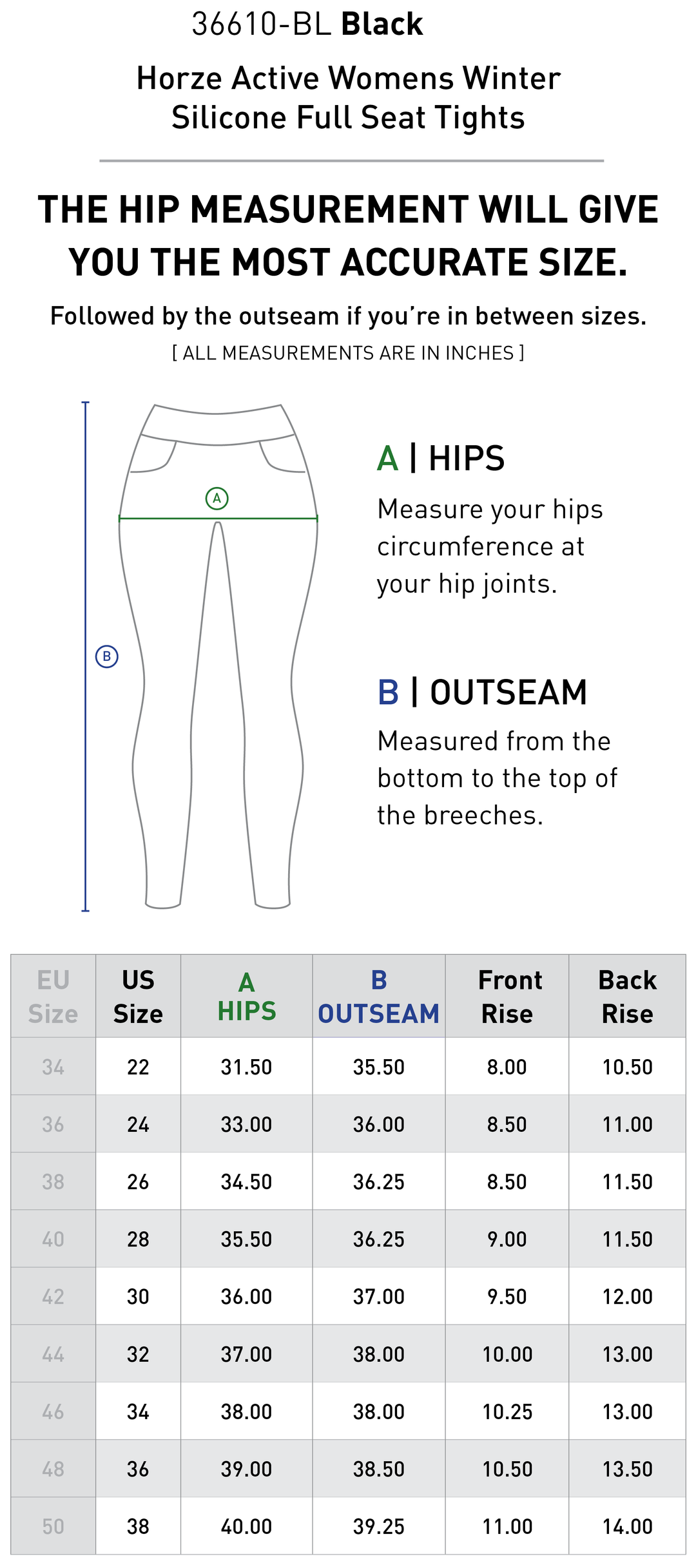 Size chart: Women&