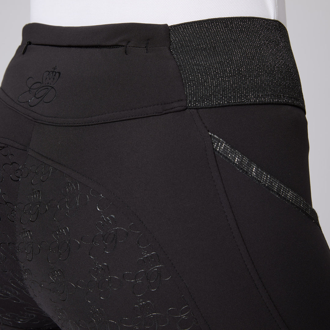 Noel Womens Winter Tights with Black Glitter image 