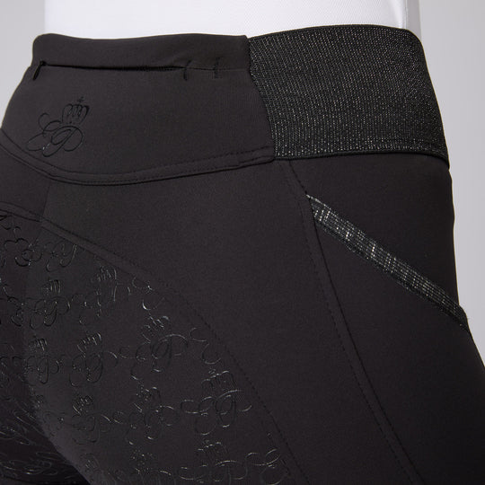Noel Womens Winter Tights with Black Glitter image 