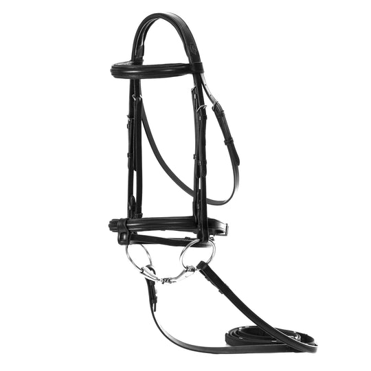 Equinavia Saga Padded Dressage Bridle &amp; Reins image 