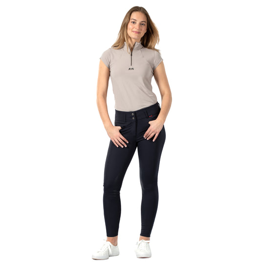 B Vertigo Tiffany Womens High Waist Silicone Knee Patch Breeches image 